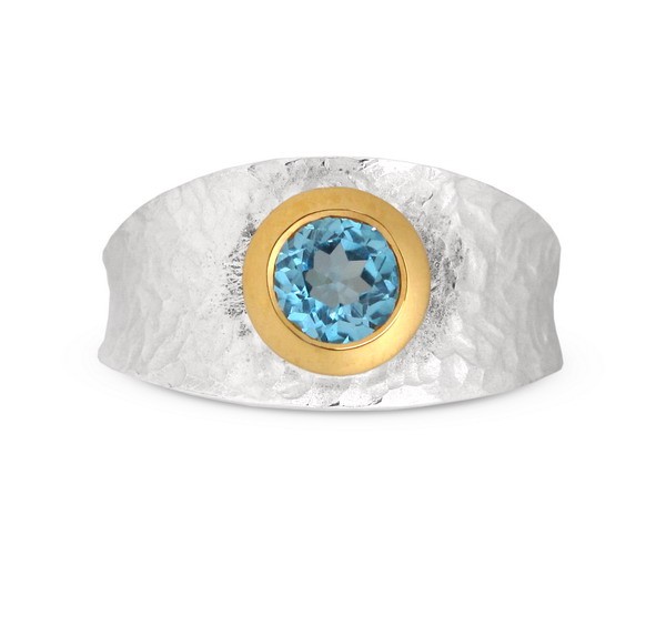 Topas Ring, bicolor