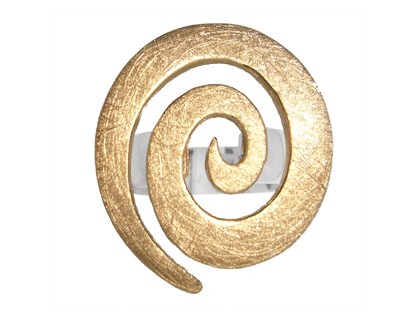 Silber Ring - Gold-Spiral