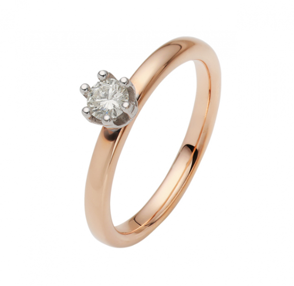 Verlobungsring 333 Rosegold +Weißgold