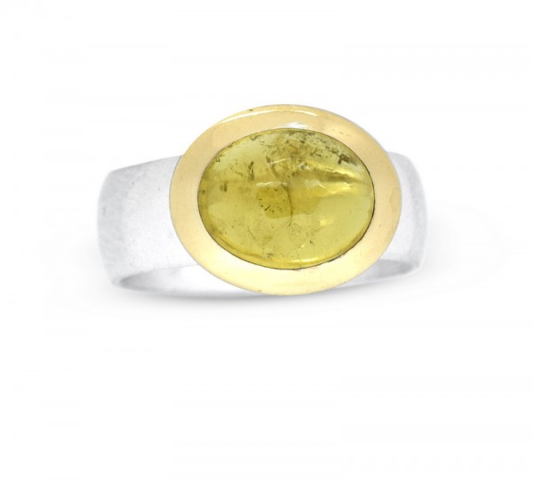 Turmalin Ring mit Goldfassung