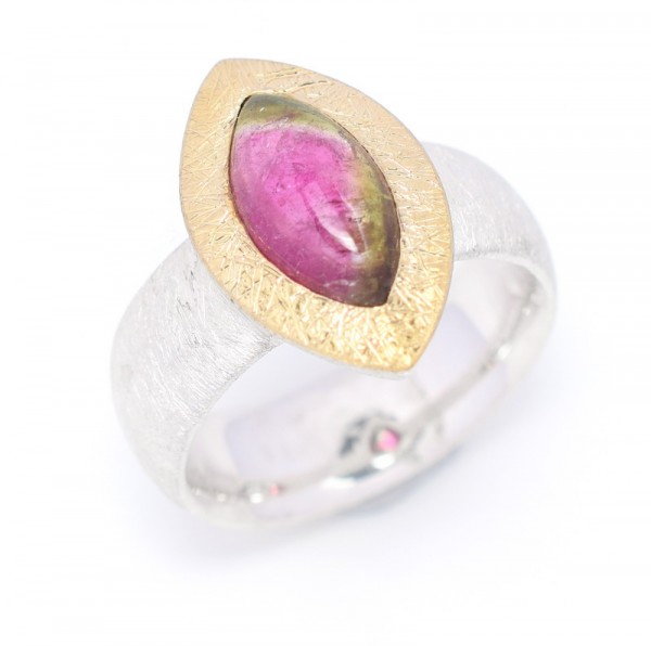 bicolor Turmalin Ring