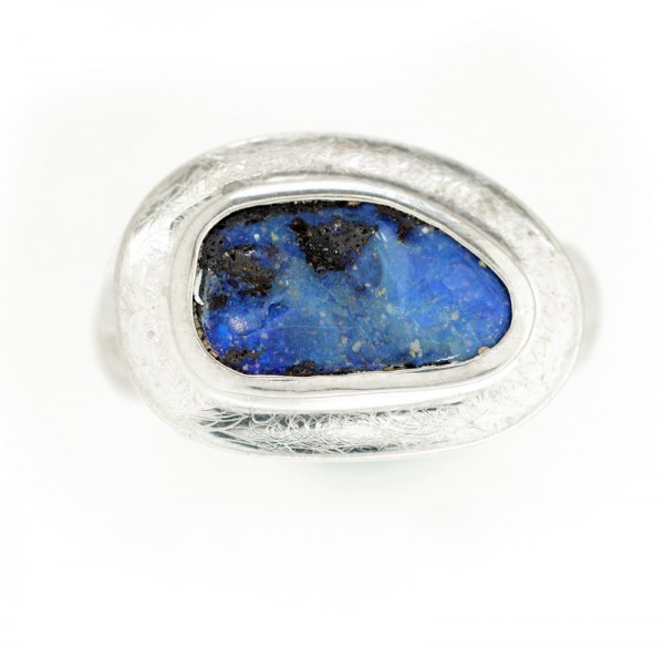 Opal Silberring, Boulder Opal