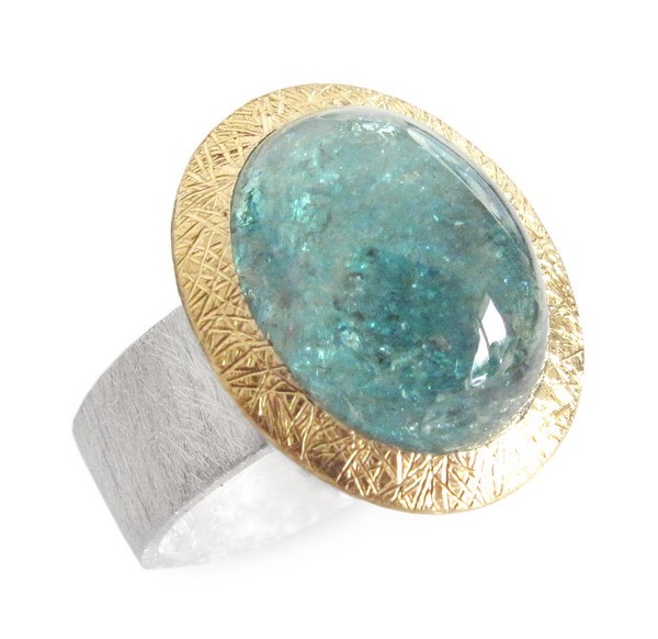Turmalin Indigolith Ring