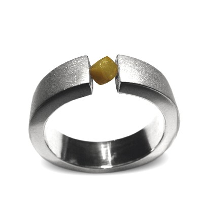 Diamant Ring, Herrenring mit Natur Diamant