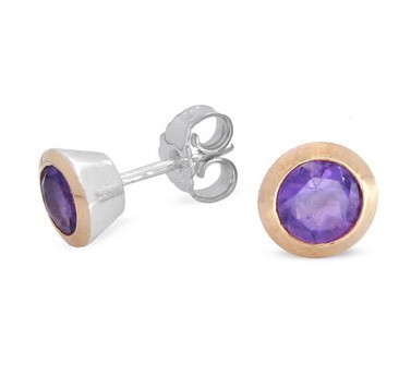 Amethyst Ohr- Stecker