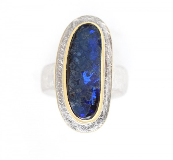 Boulderopal Ring, bicolor