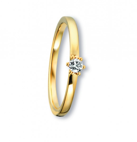 Ring Brillant 0,09ct 585/- Gelbgold