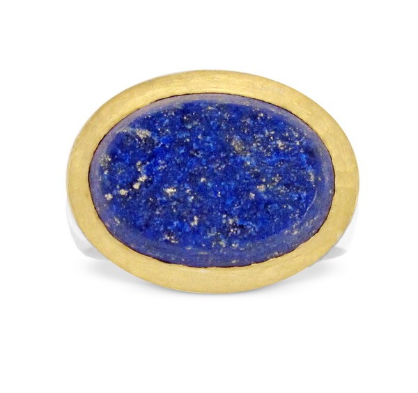 Lapislazuli Ring Natur Kristall