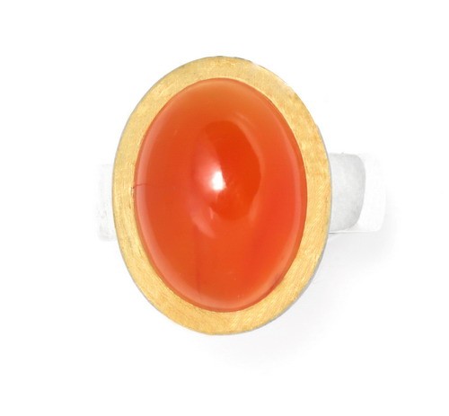 Karneol Ring bicolor