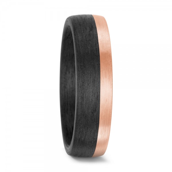 Ring Roségold und Carbon