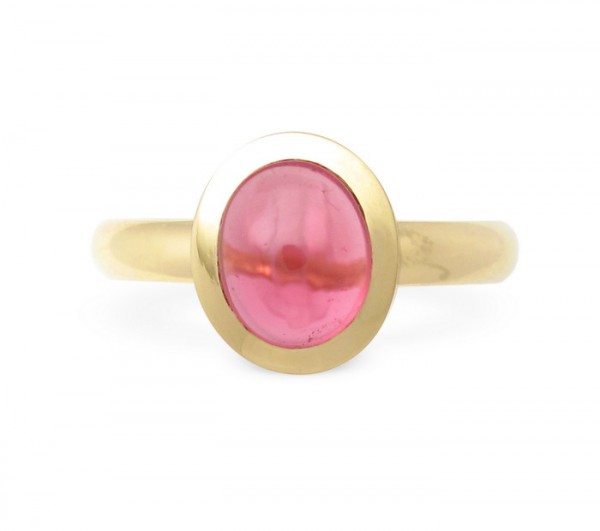 Pink Turmalin Ring in 18 Karat Gold