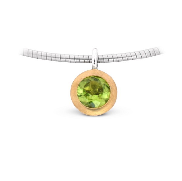 Kleiner Peridot Anhänger, bicolor