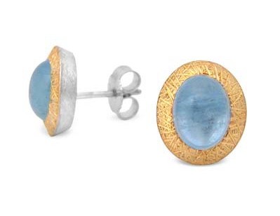 Ohrstecker Aquamarin