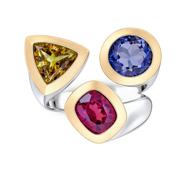 Turmalin & Iolith Ring