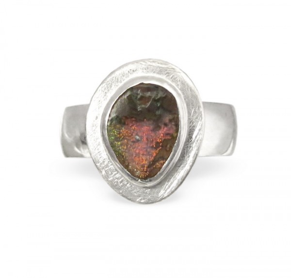 Boulder Opal Silberring