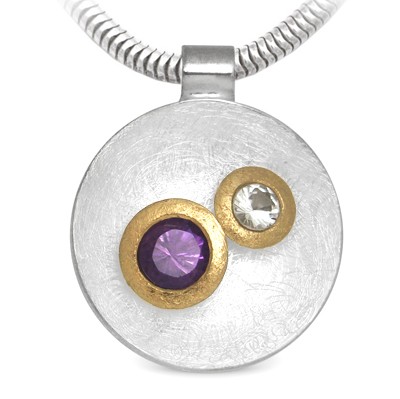 Anhänger mit Amethyst und Bergkristall