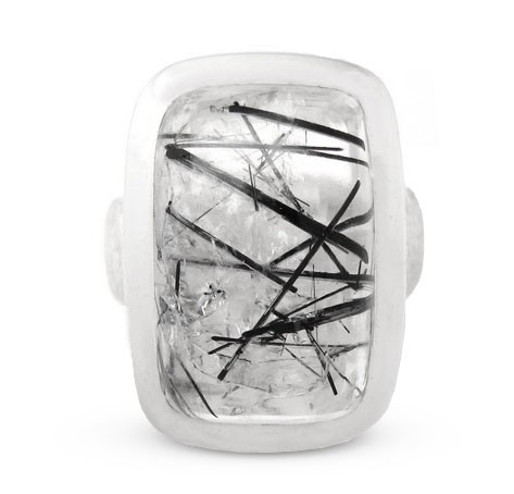 Turmalinquartz Ring, Silber